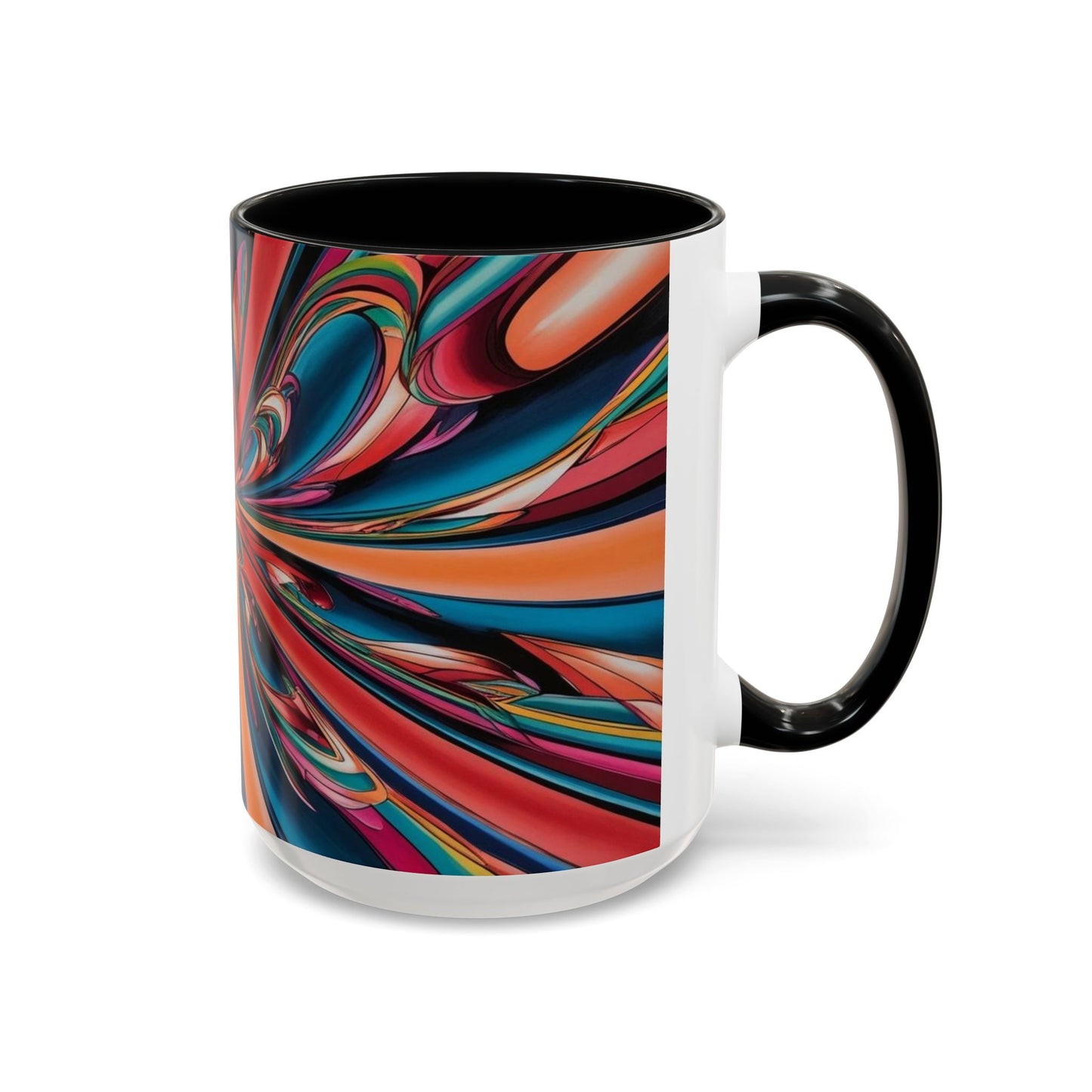 Optical Illusion Accent Mug – Ceramic Coffee Cup