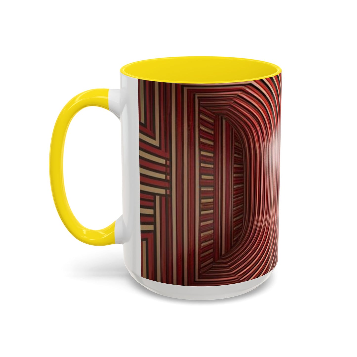 Optical Illusion Accent Mug – Ceramic Coffee Cup