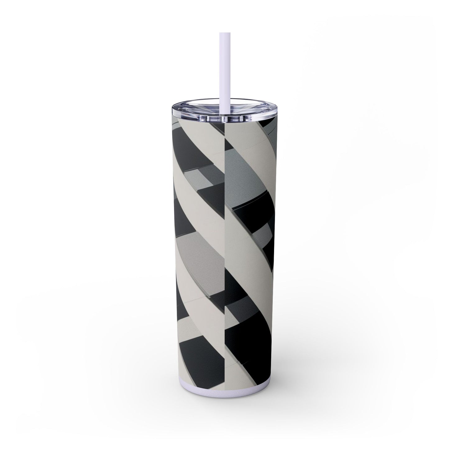 Optical Illusion Skinny Tumbler with Straw, 20oz