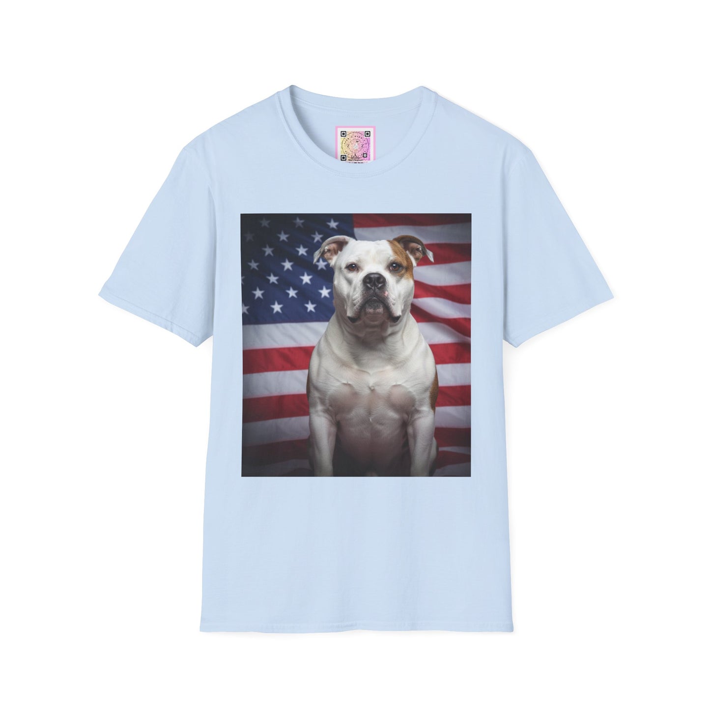 Patriotic T-Shirt — American Flag Dog Tee