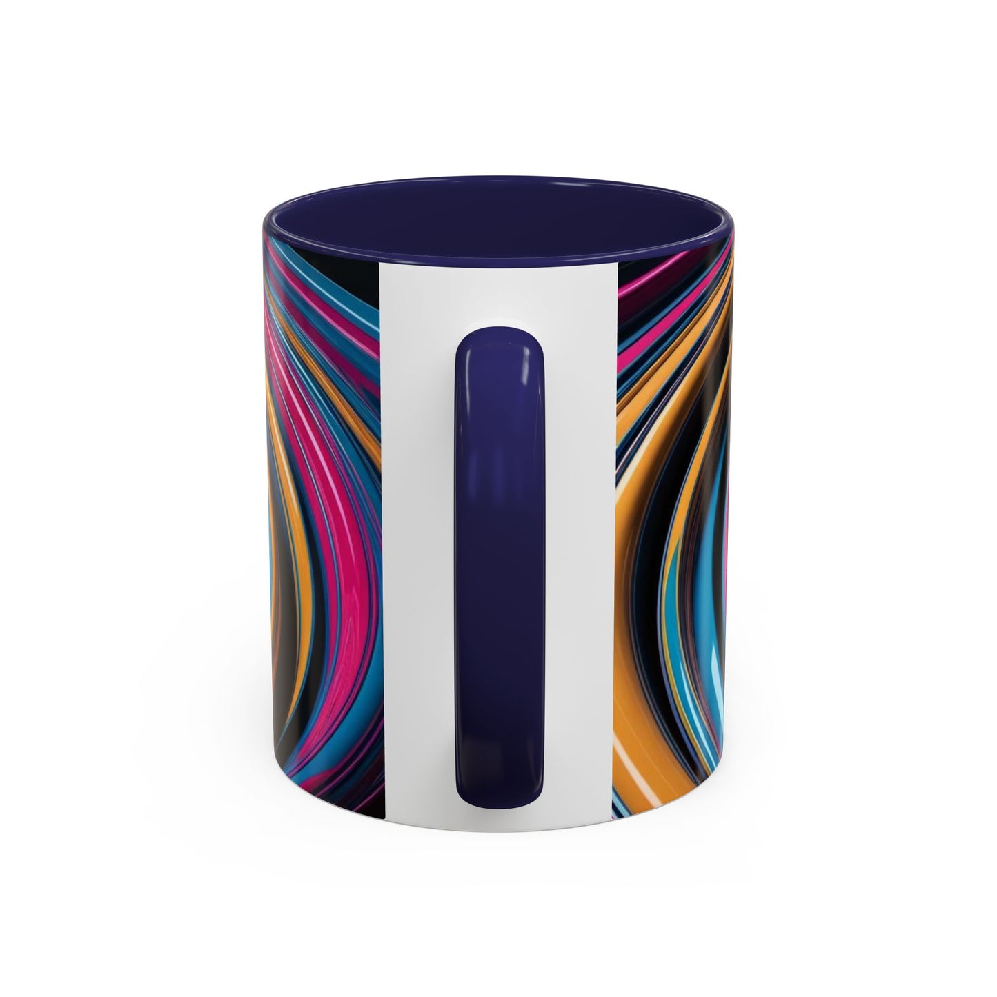 Optical Illusion Accent Mug – Ceramic Coffee Cup