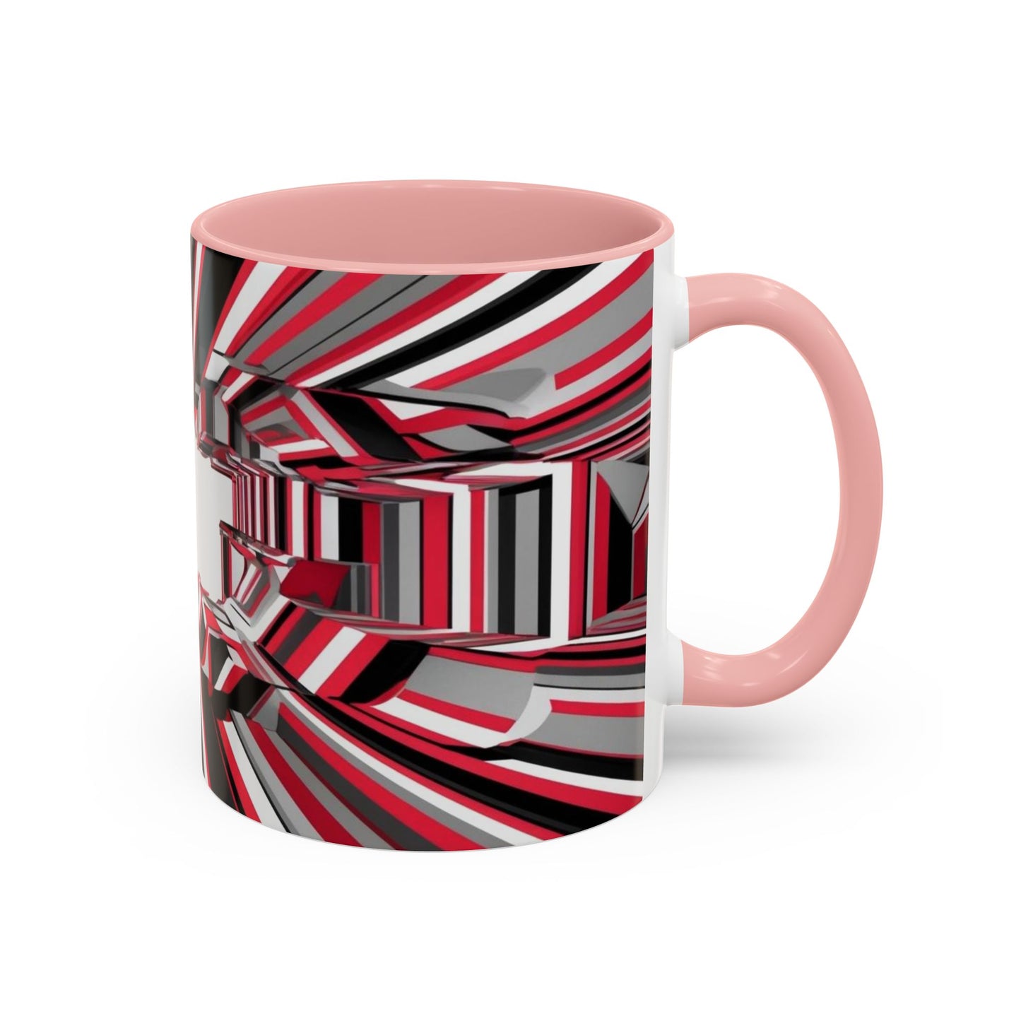 Optical Illusion Accent Mug – Ceramic Coffee Cup