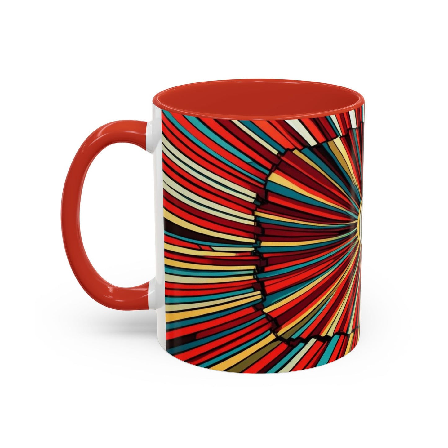 Optical Illusion Accent Mug – Ceramic Coffee Cup
