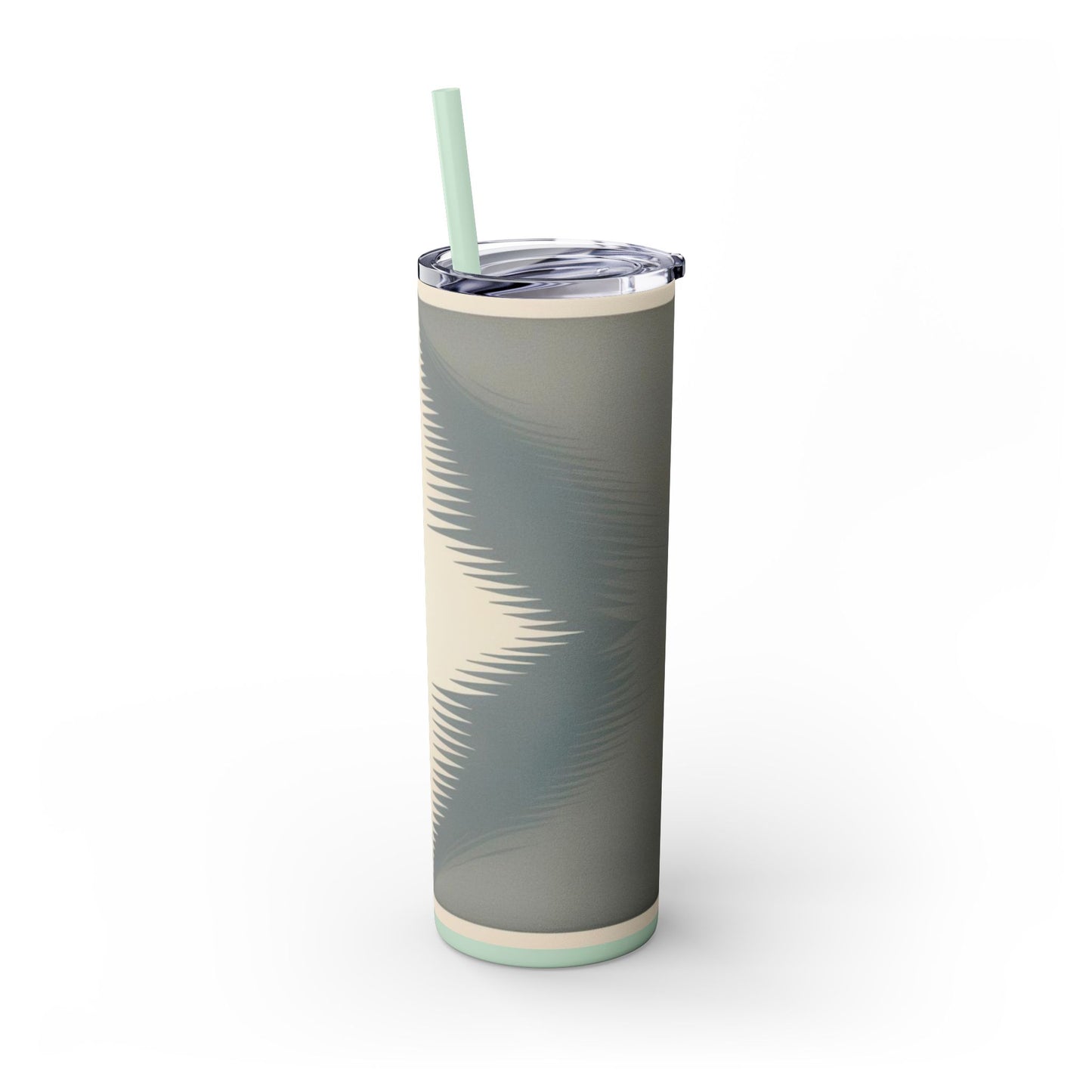 Optical Illusion Skinny Tumbler with Straw, 20oz