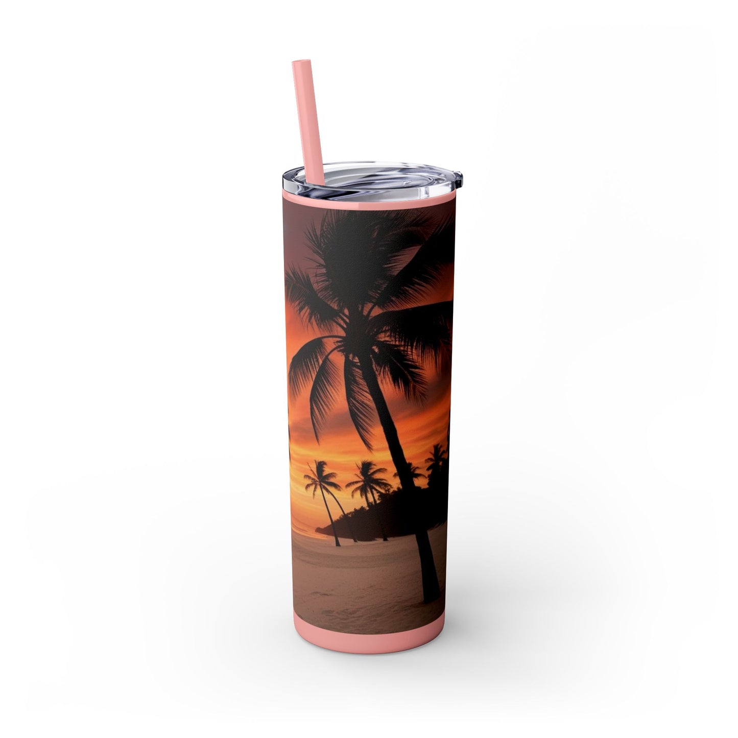 Brilliant Sunrise Skinny Tumbler with Straw, 20oz