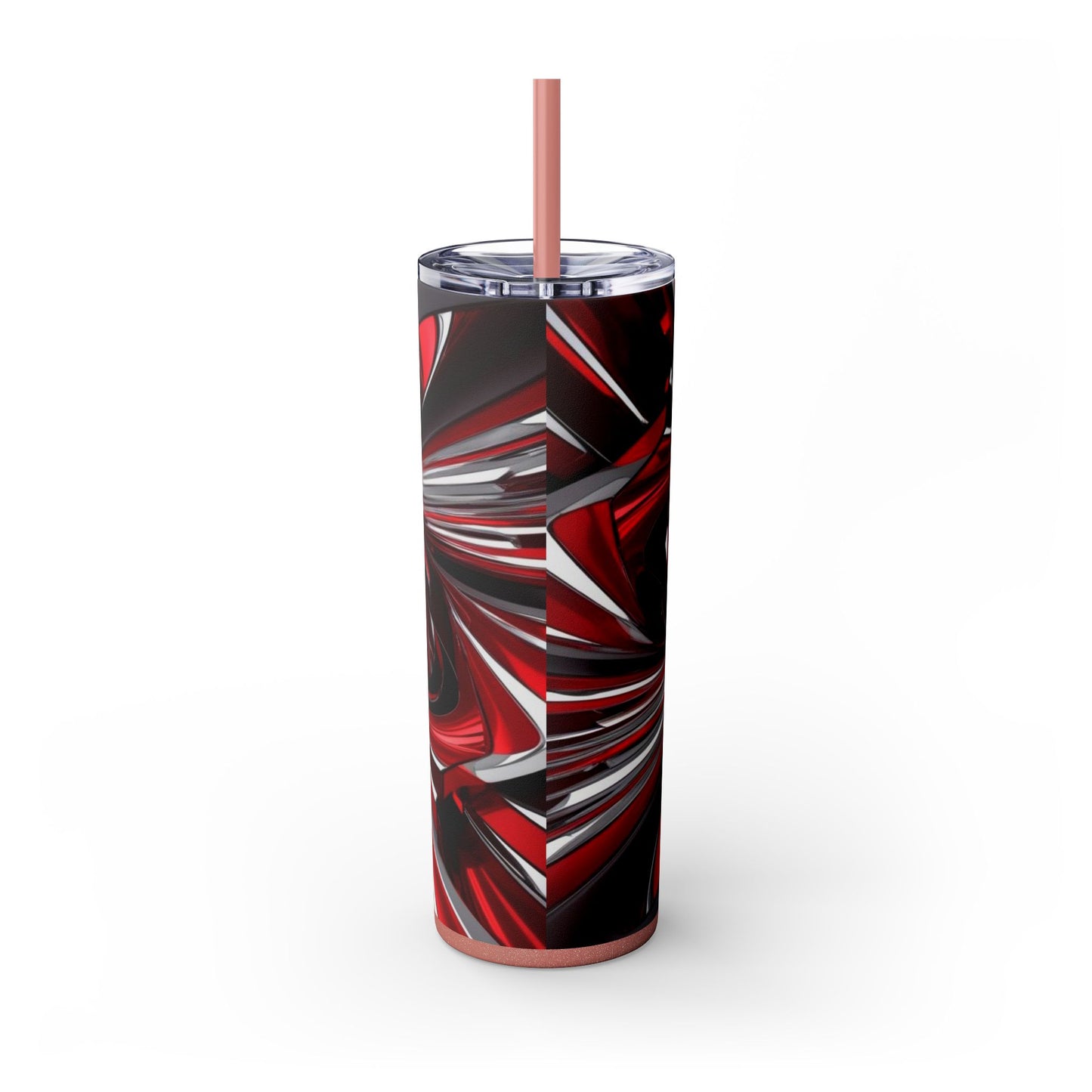 Optical Illusion Skinny Tumbler with Straw, 20oz