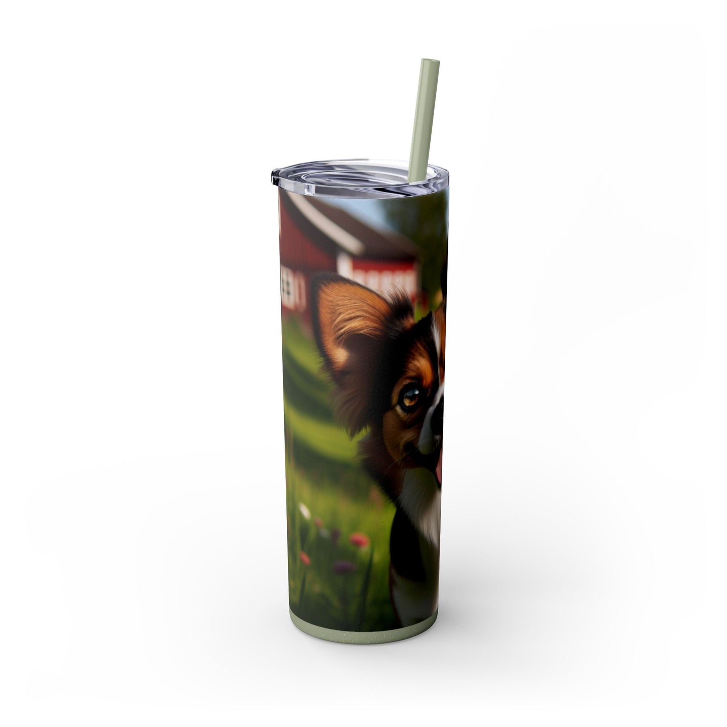 Skinny Tumbler with Straw – 20 oz Stainless Steel Cup