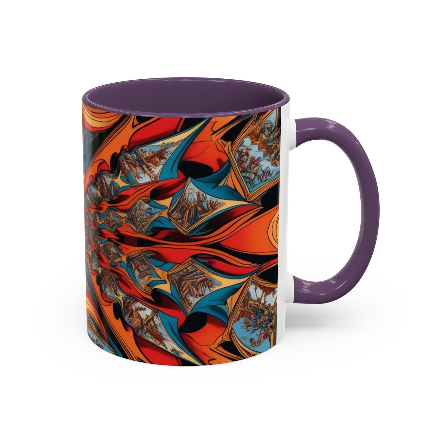 Optical Illusion Accent Mug – Ceramic Coffee Cup