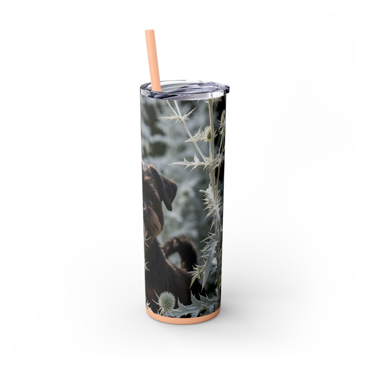 Affenpinscher Skinny Tumbler with Straw, 20oz