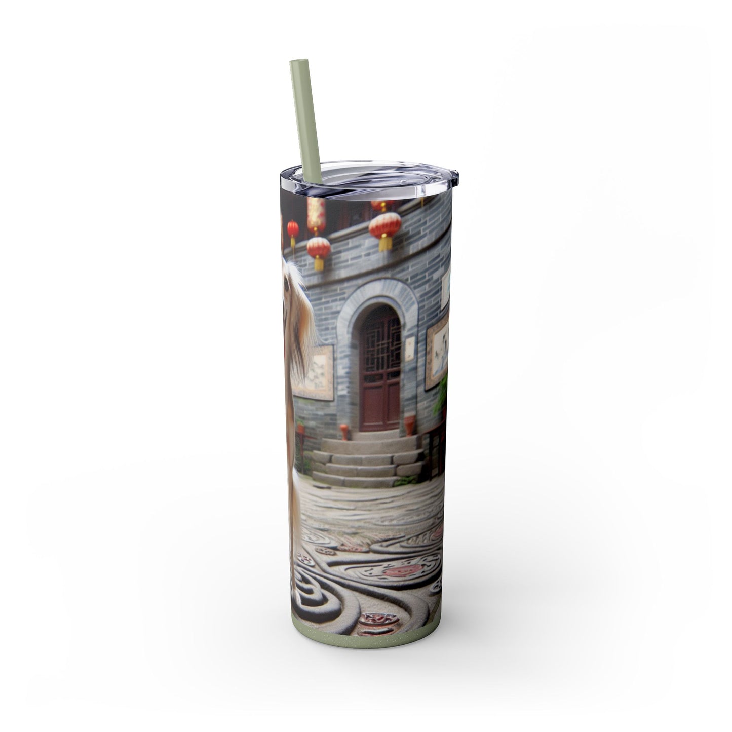Gobelet Saluki chinois avec paille, 590 ml