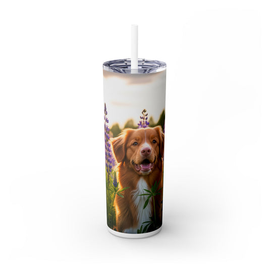 Nova Scotia Duck Tolling Retriever Skinny Tumbler with Straw, 20oz