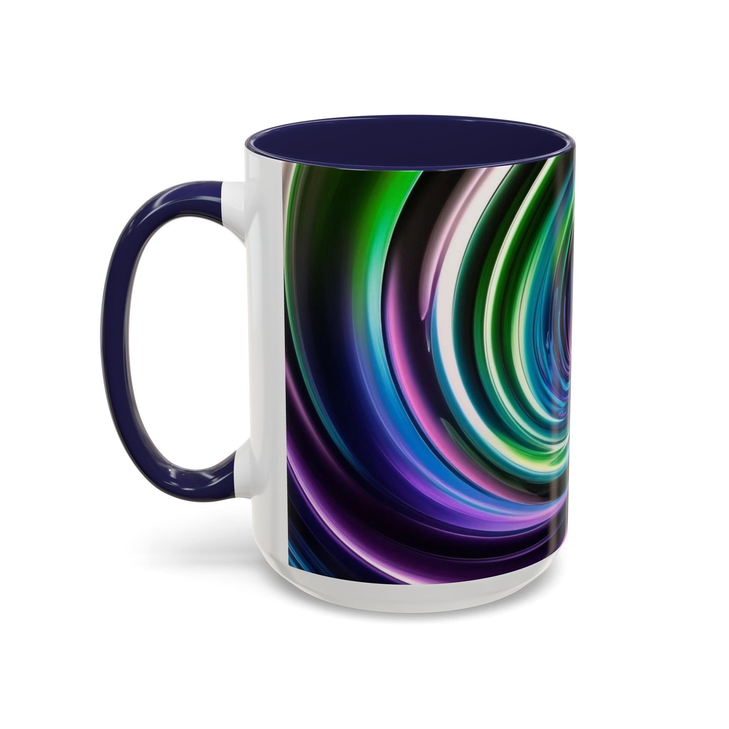 Optical Illusion Accent Mug – Ceramic Coffee Cup