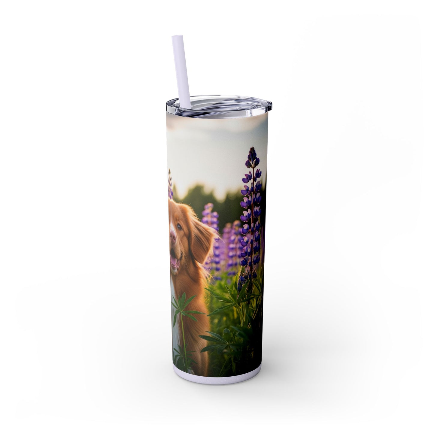 Nova Scotia Duck Tolling Retriever Skinny Tumbler with Straw, 20oz