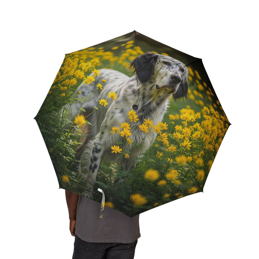 English Setter Semi-Automatic Foldable Umbrella