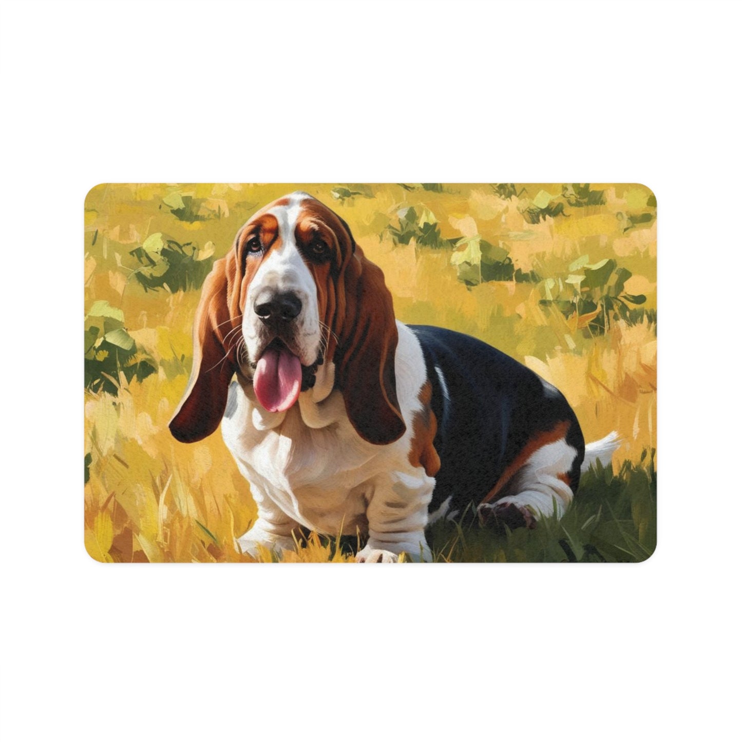 Pet Food Mat (12x18) - Basset Hound