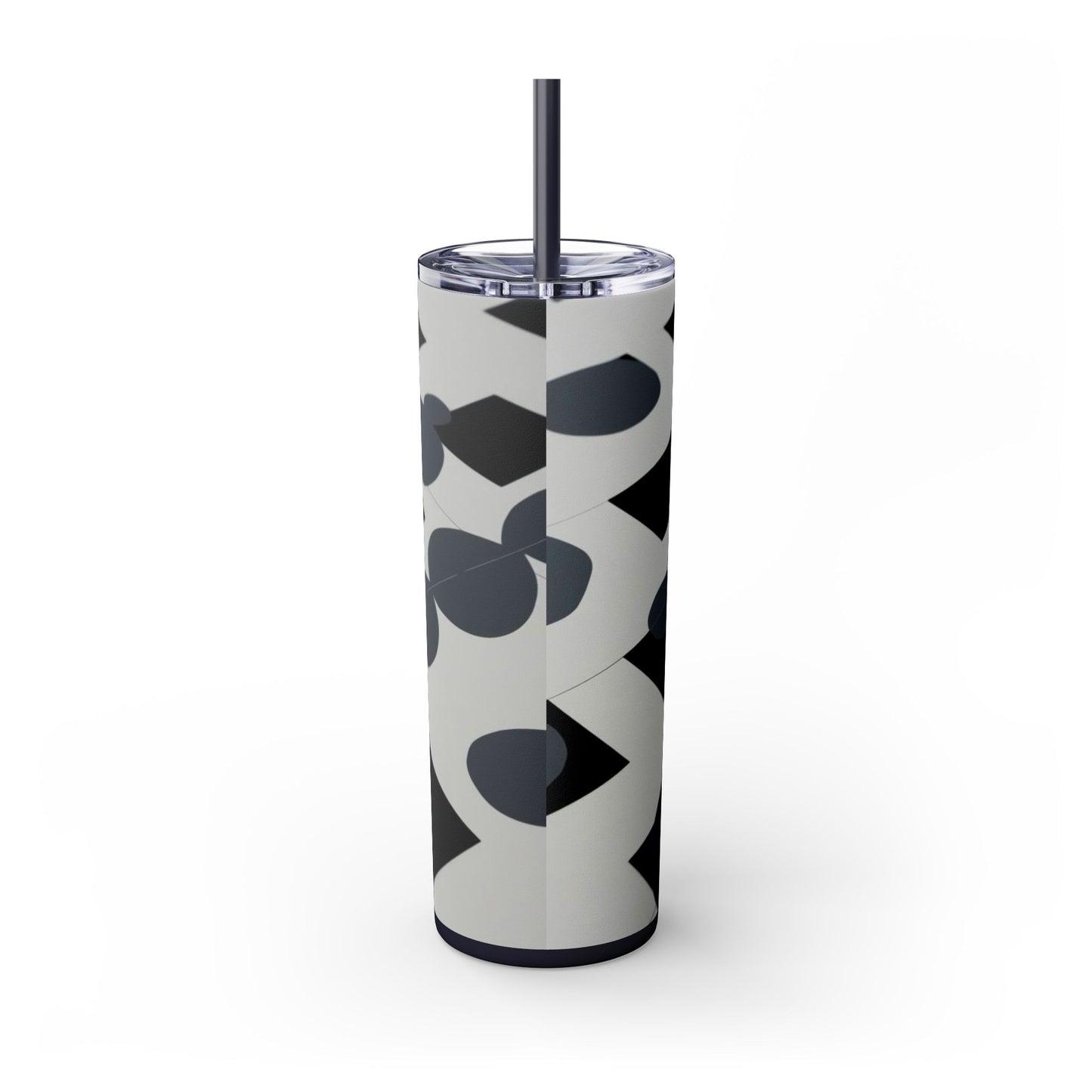 Optical Illusion Skinny Tumbler with Straw, 20oz