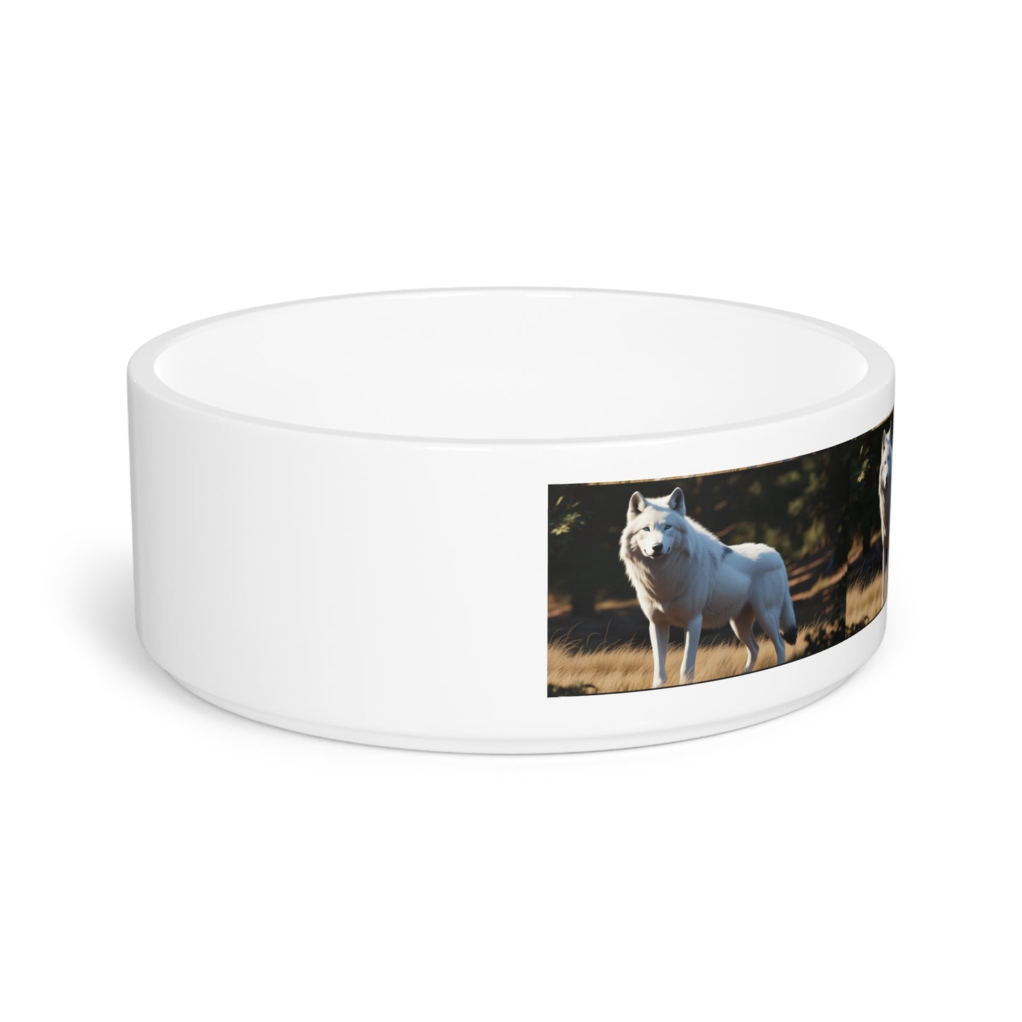 White Wolf Pet Bowl