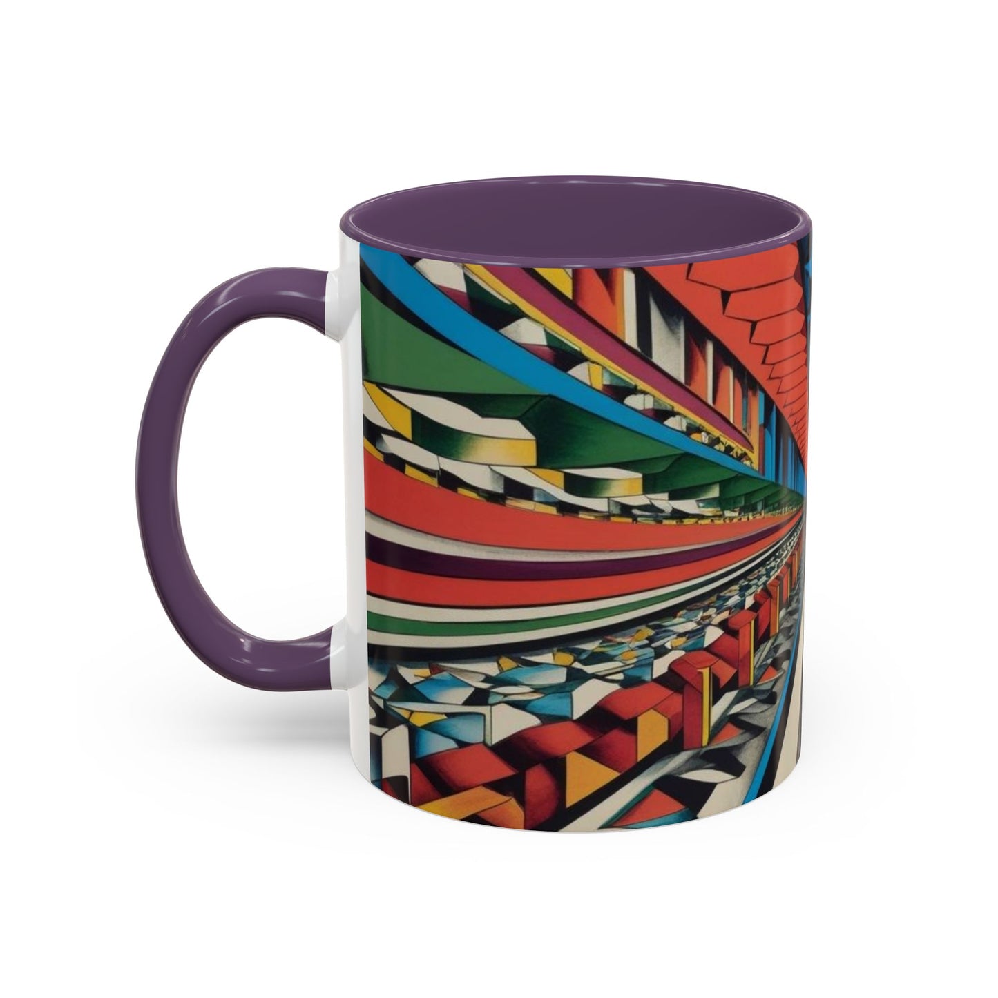 Optical Illusion Accent Mug – Ceramic Coffee Cup