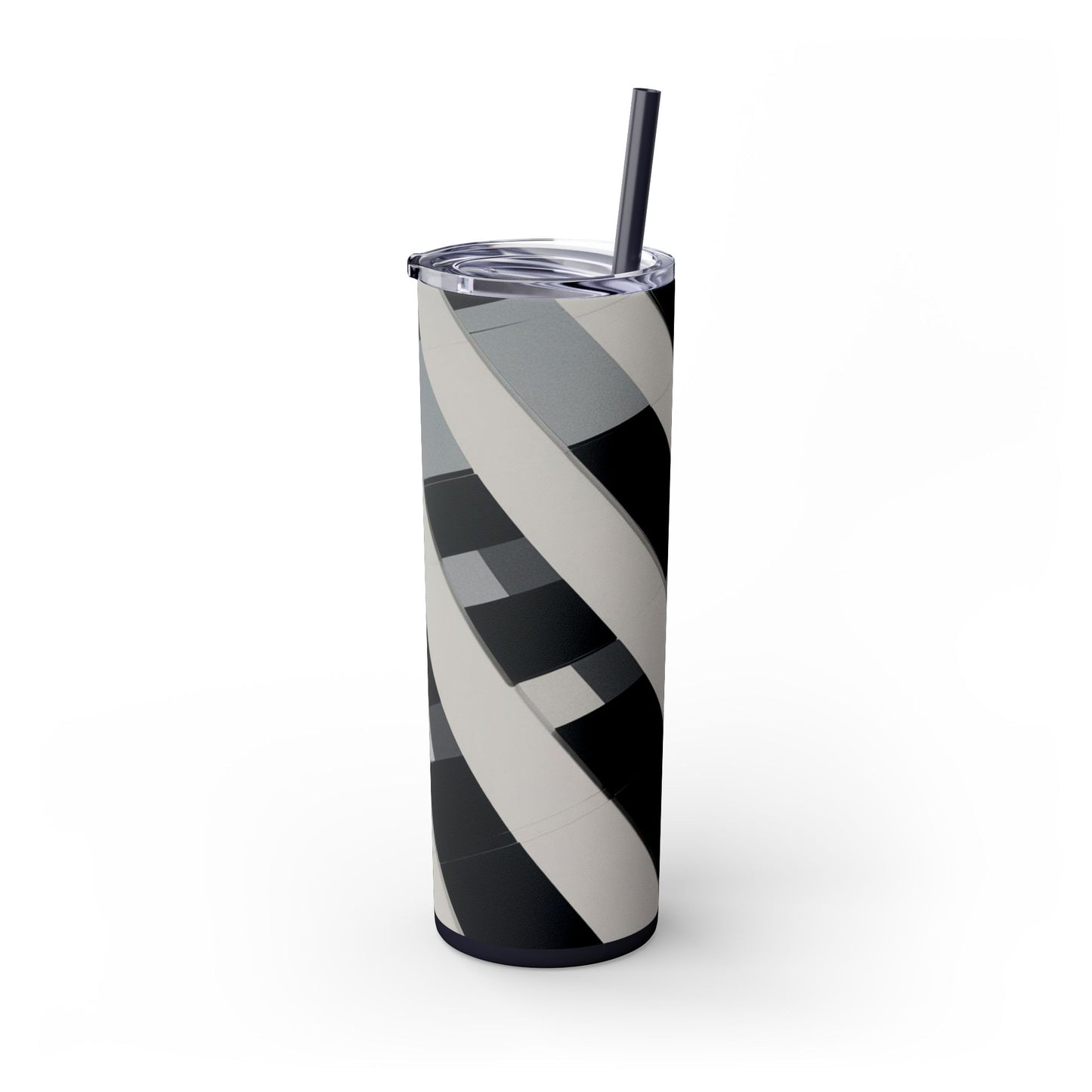 Optical Illusion Skinny Tumbler with Straw, 20oz