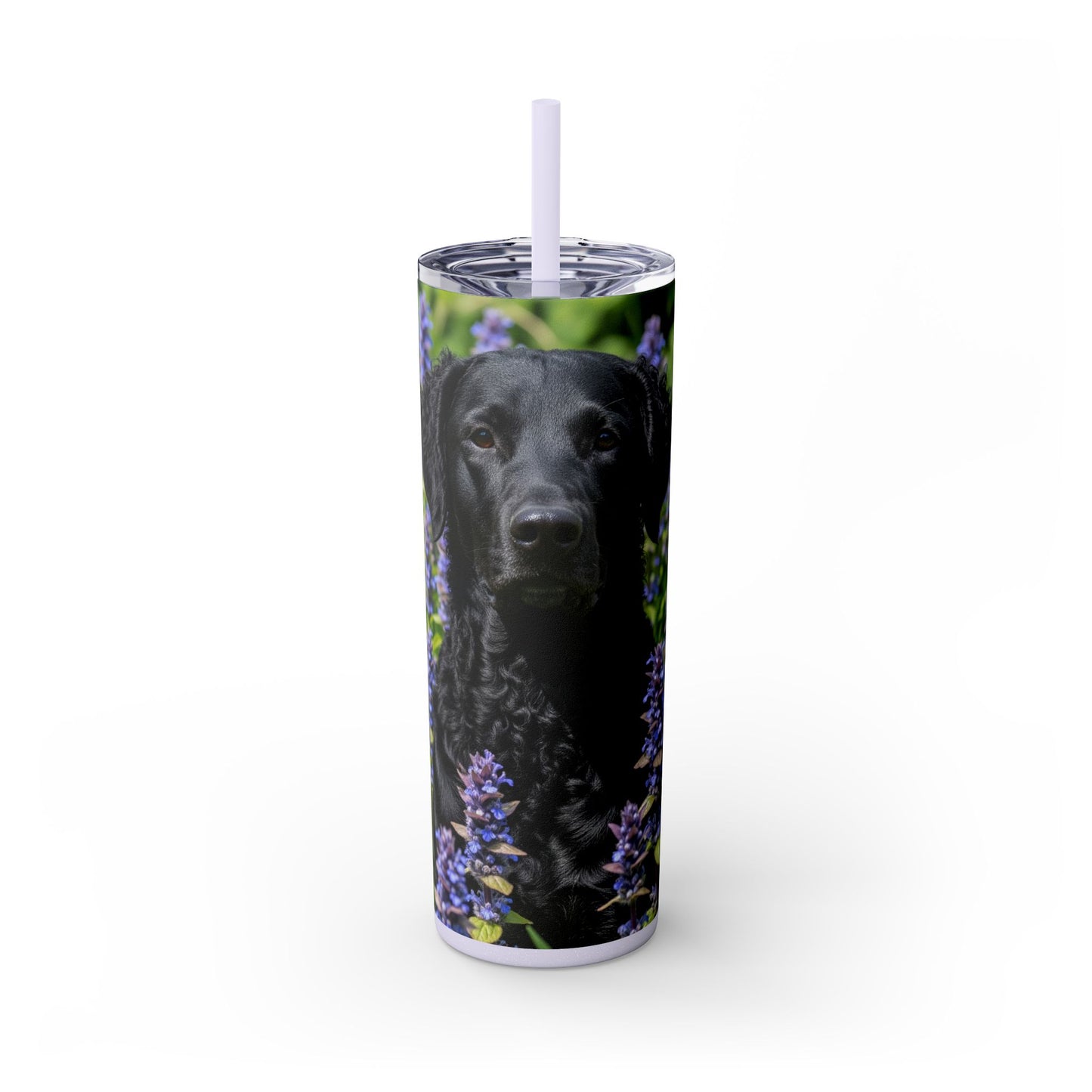 Gobelet isotherme à paille en forme de retriever à poil frisé, 590 ml