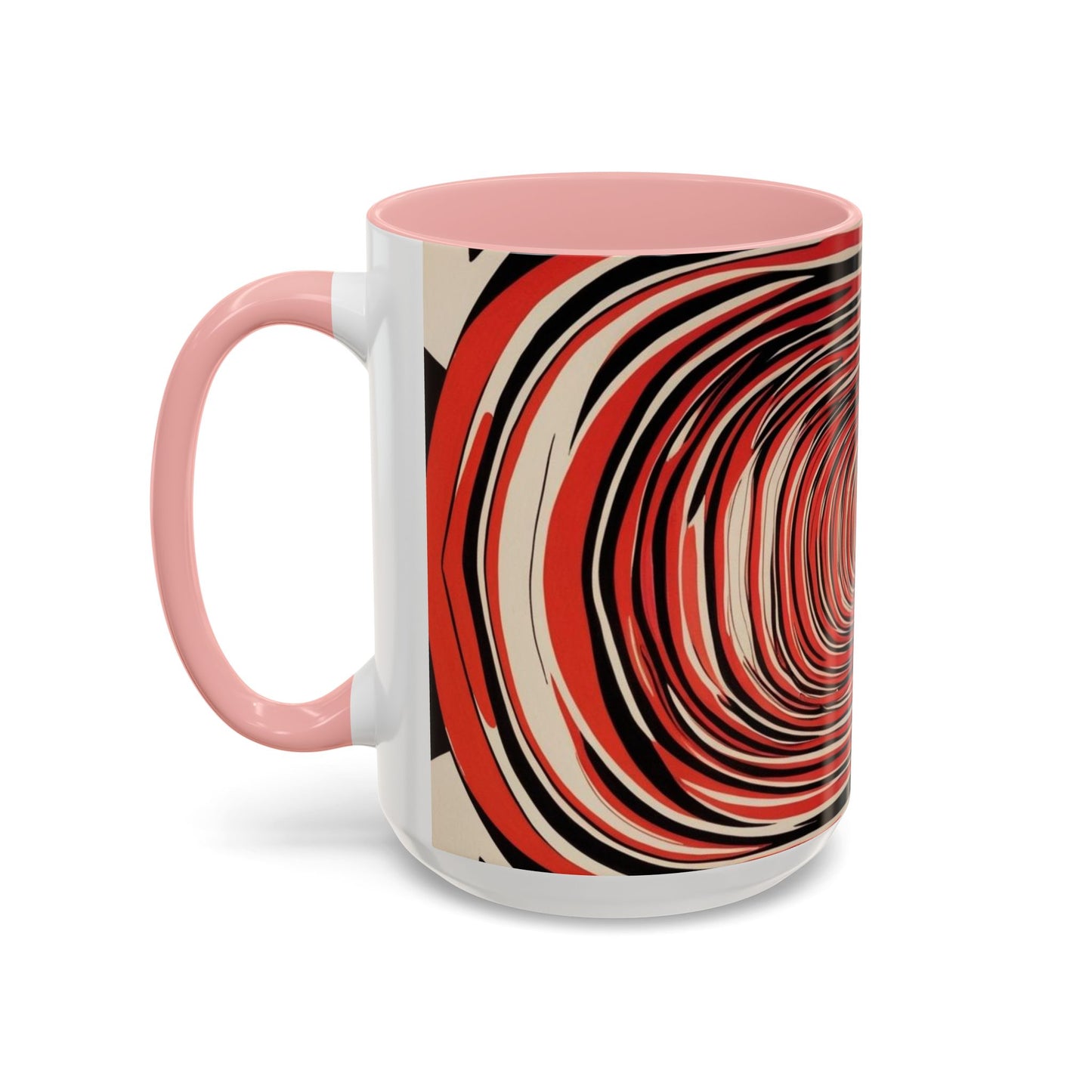 Optical Illusion Accent Mug – Ceramic Coffee Cup