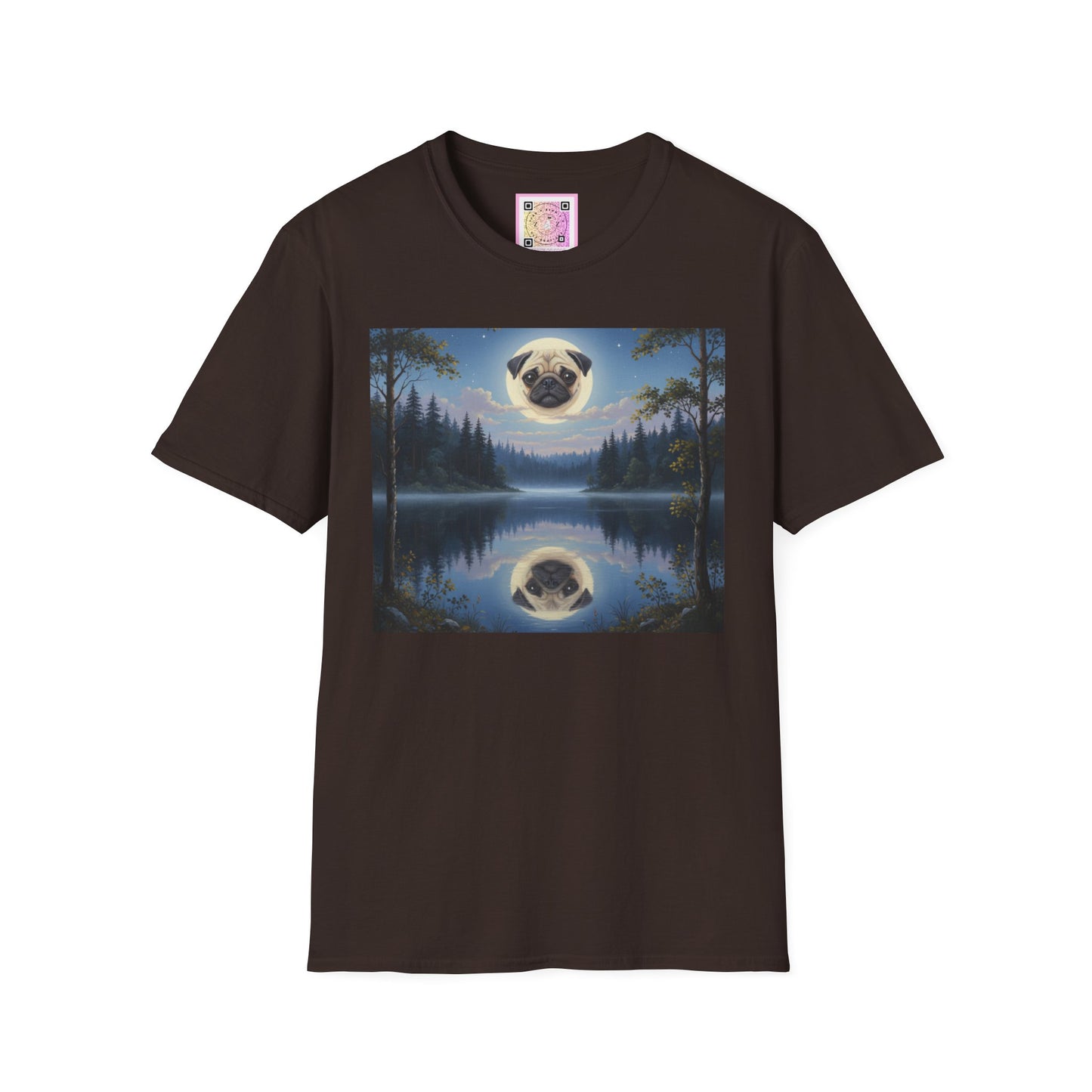Canine Canvas Collection: Pug Moon Tee Shirt