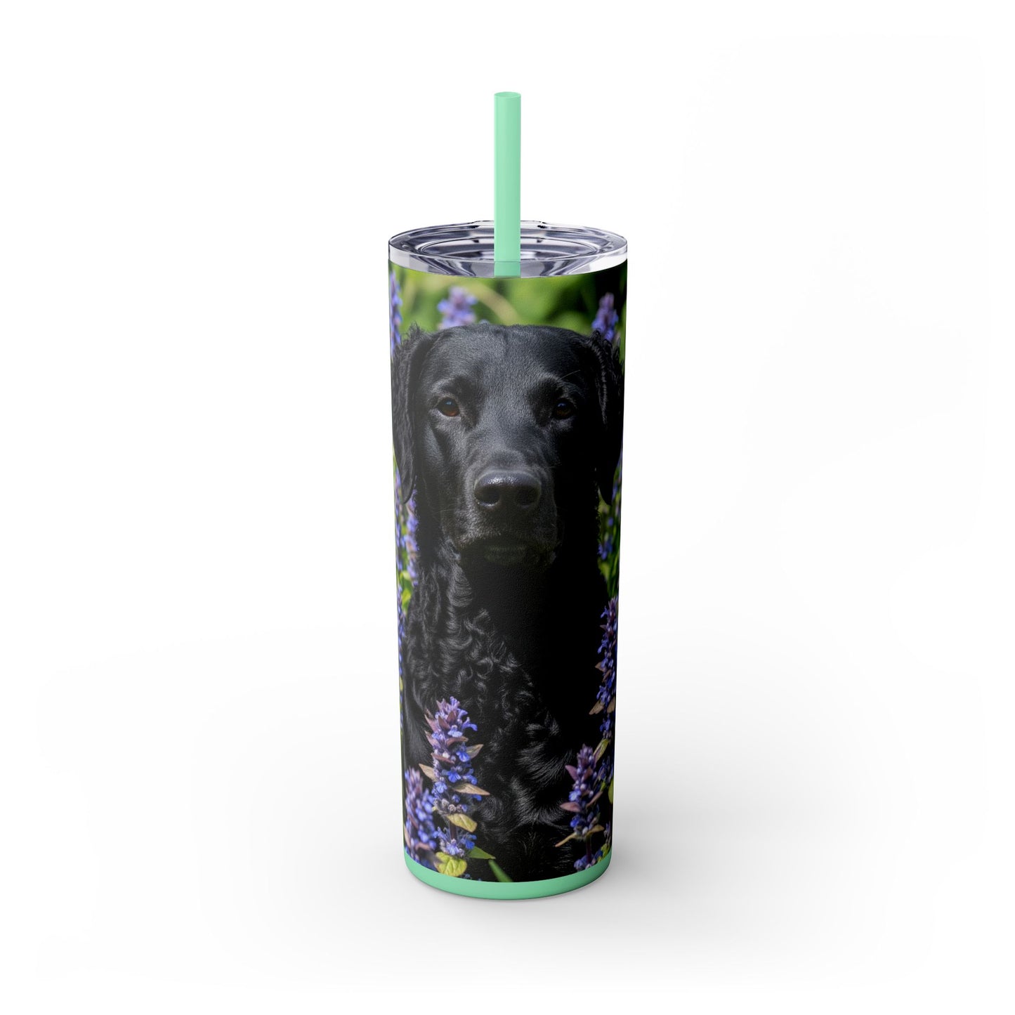 Gobelet isotherme à paille en forme de retriever à poil frisé, 590 ml