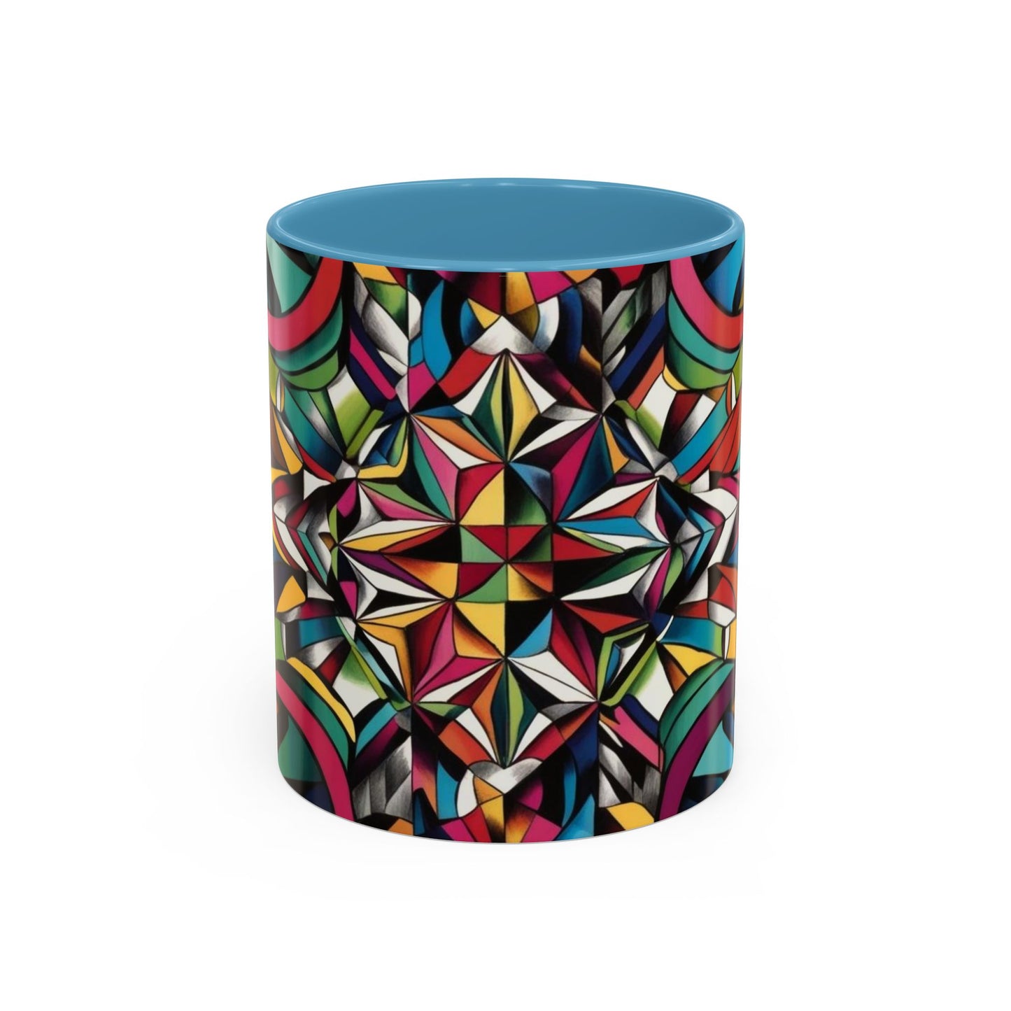 Optical Illusion Accent Mug – Ceramic Coffee Cup