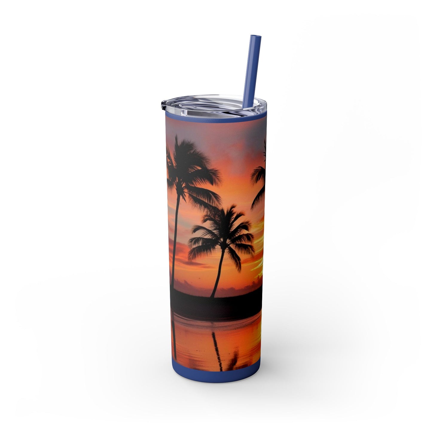 Brilliant Sunrise Skinny Tumbler with Straw, 20oz