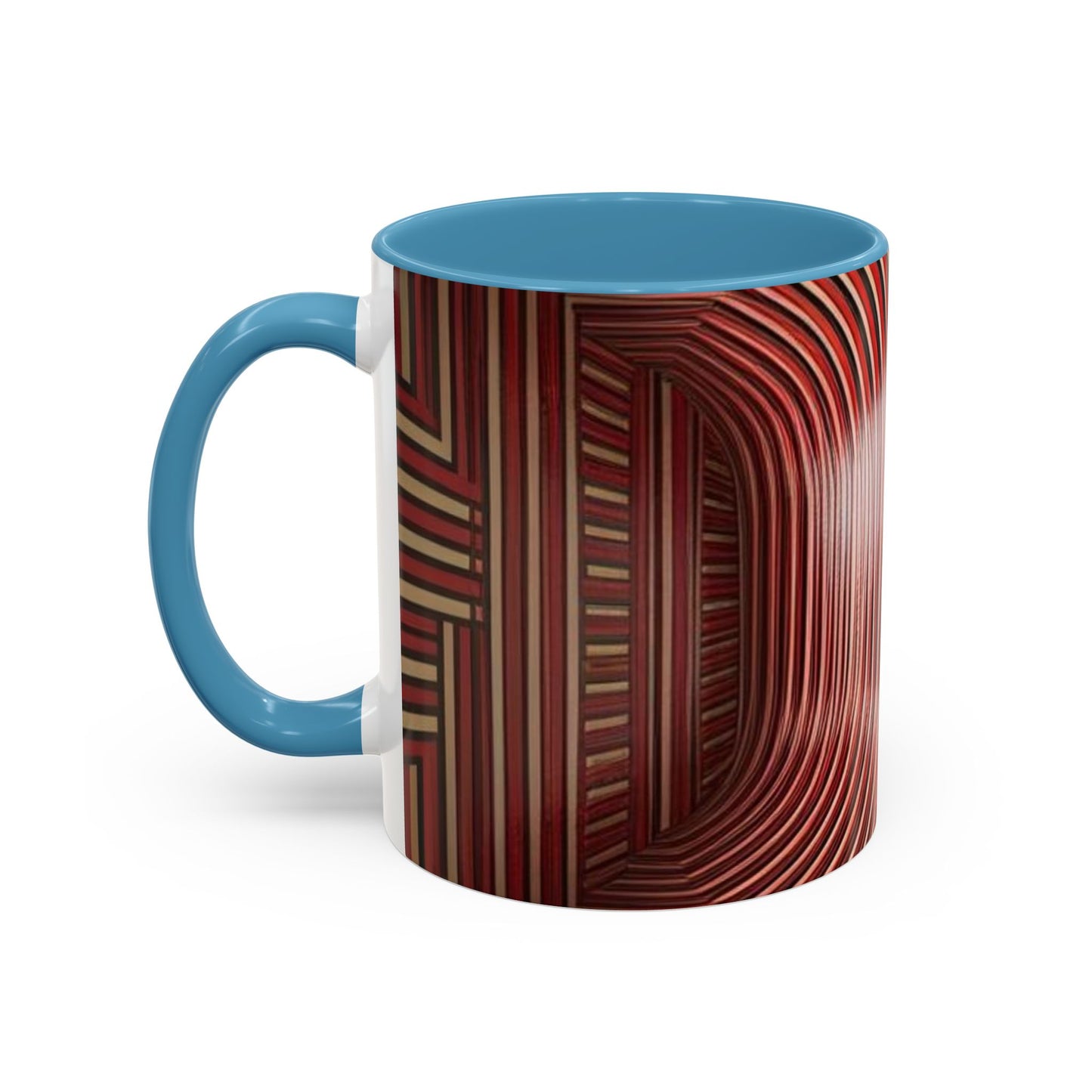 Optical Illusion Accent Mug – Ceramic Coffee Cup