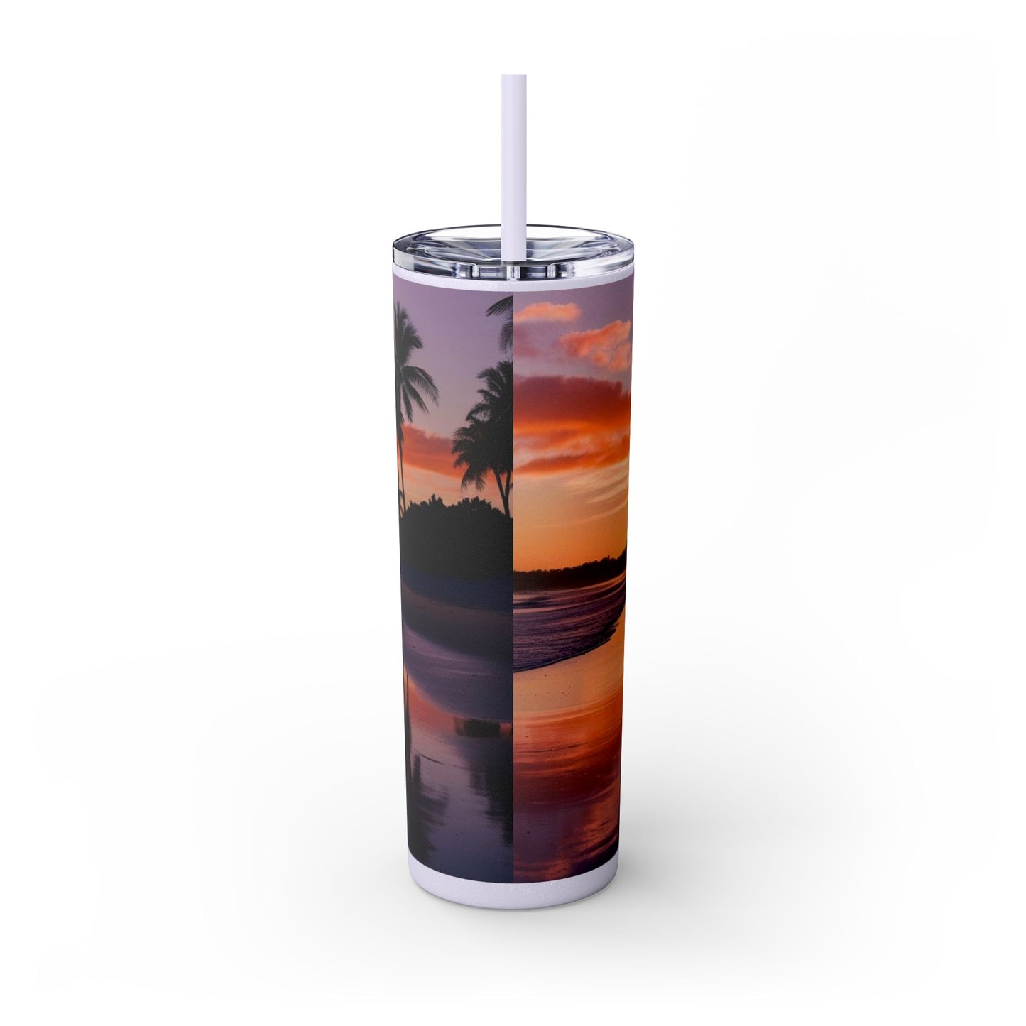 Brilliant Sunrise Skinny Tumbler with Straw, 20oz