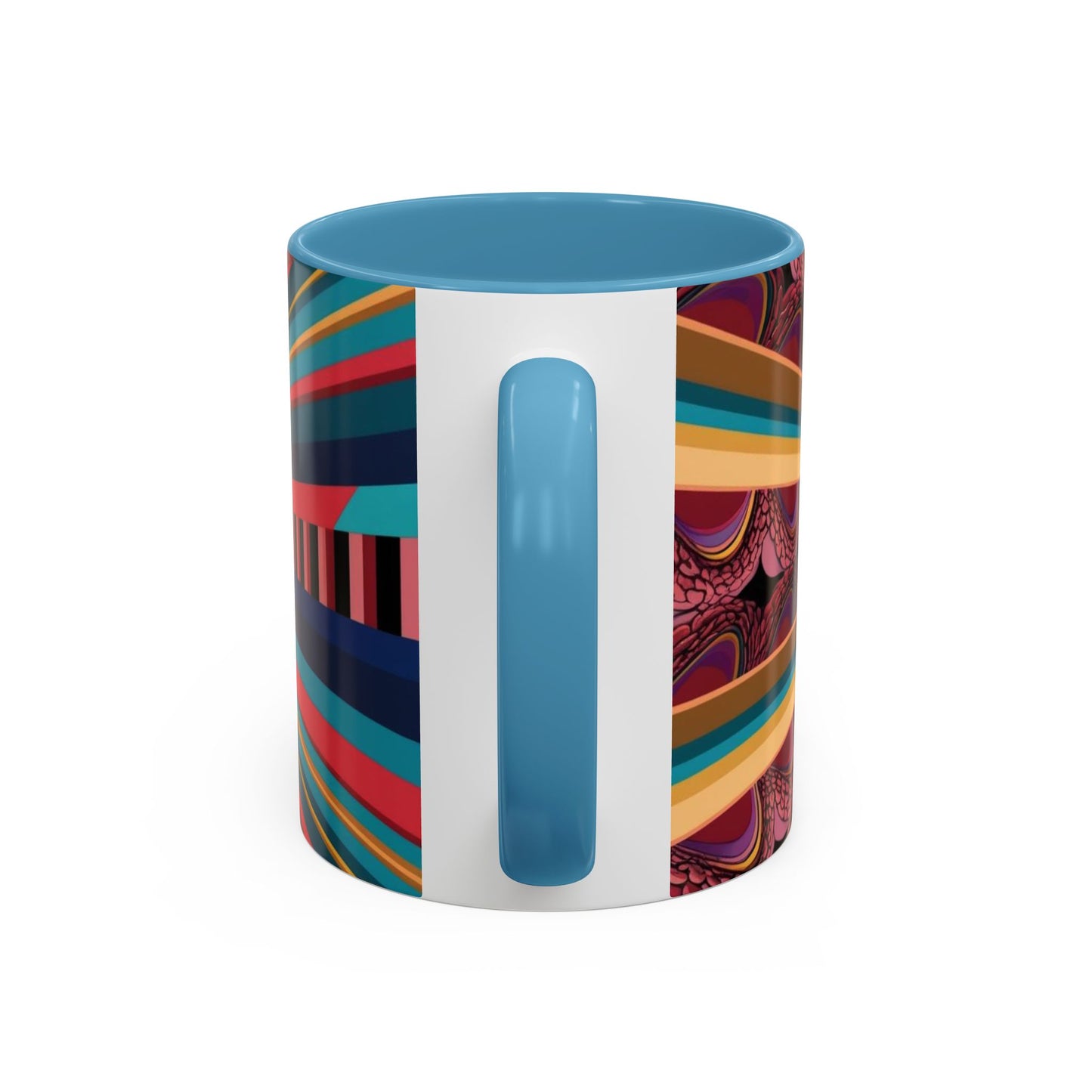 Optical Illusion Accent Mug – Ceramic Coffee Cup