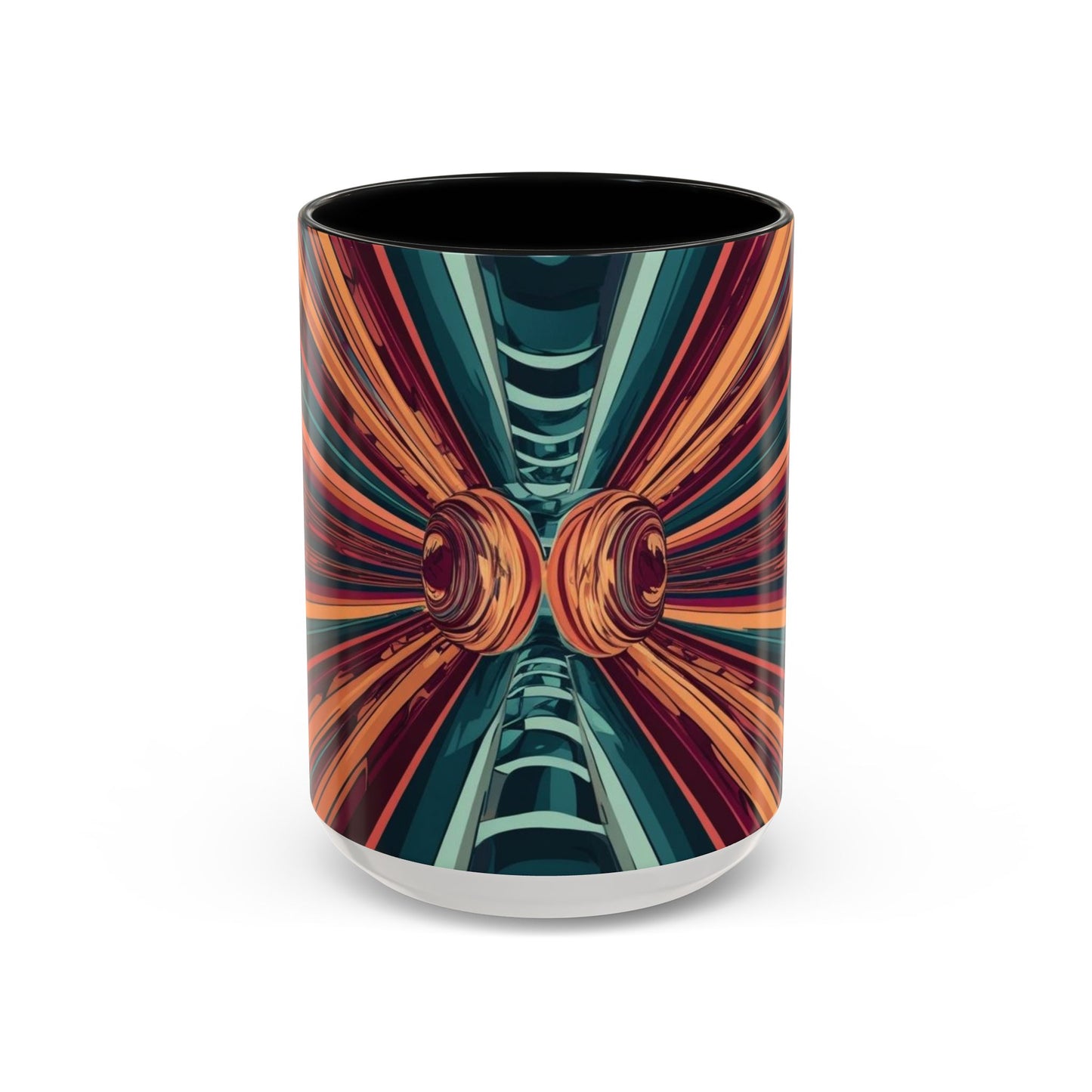 Optical Illusion Accent Mug – Ceramic Coffee Cup