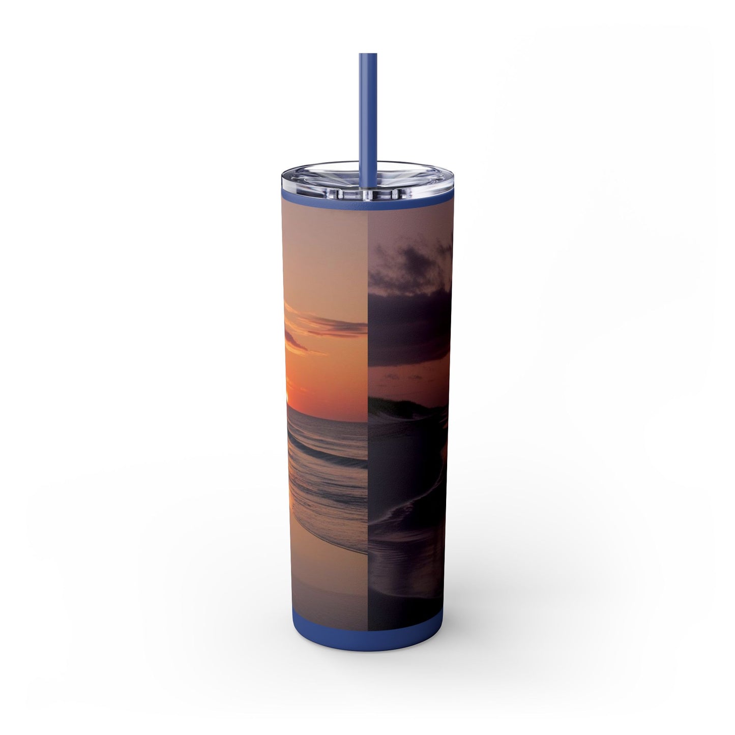 Brilliant Sunrise Skinny Tumbler with Straw, 20oz