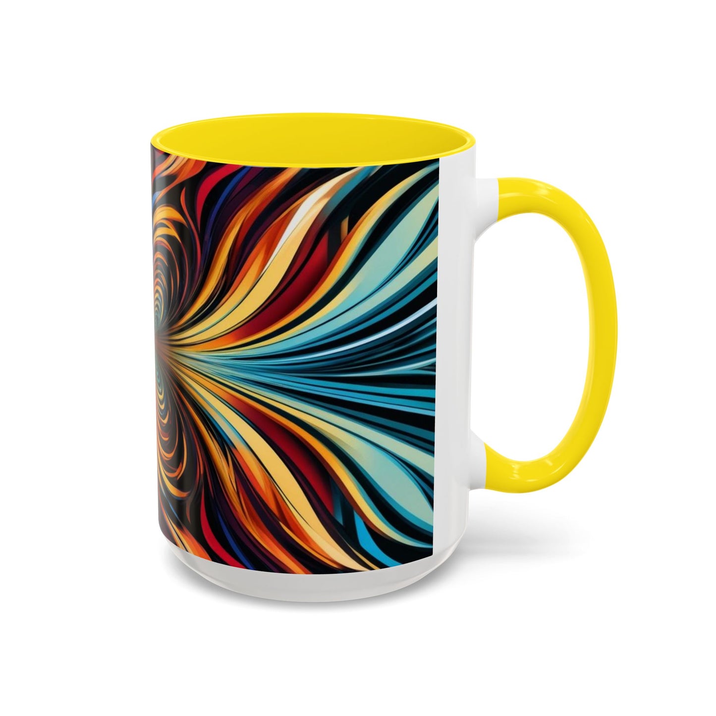 Optical Illusion Accent Mug – Ceramic Coffee Cup