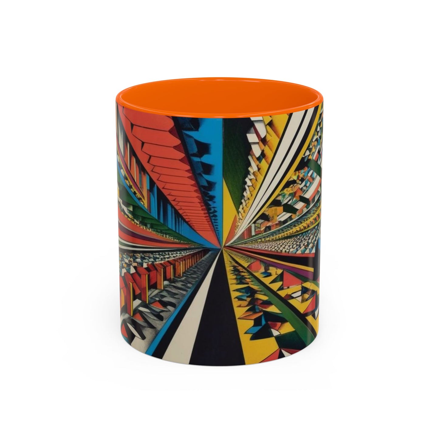 Optical Illusion Accent Mug – Ceramic Coffee Cup