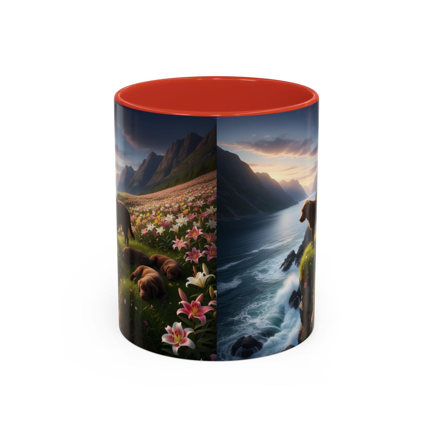 Chocolate Labrador Retriever Accent Mug – Ceramic Coffee Cup