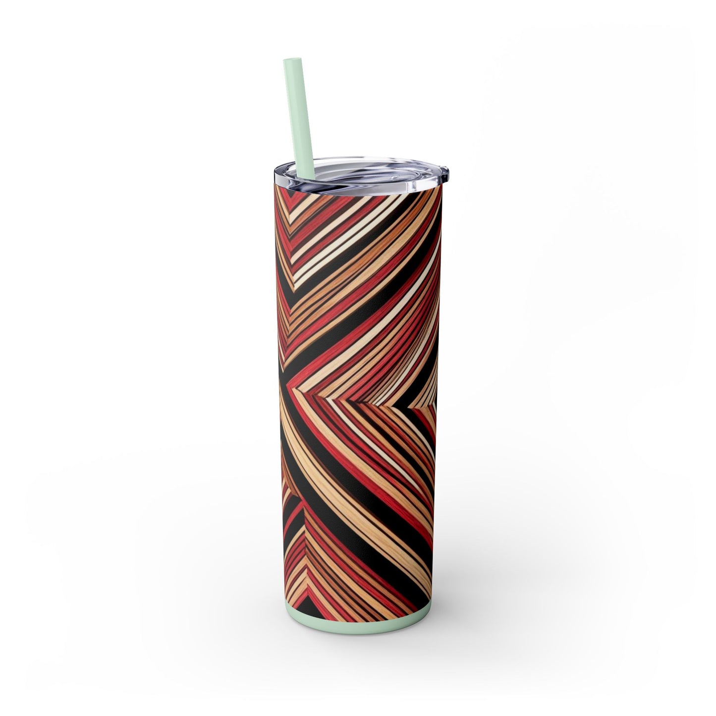 Optical Illusion Skinny Tumbler with Straw, 20oz