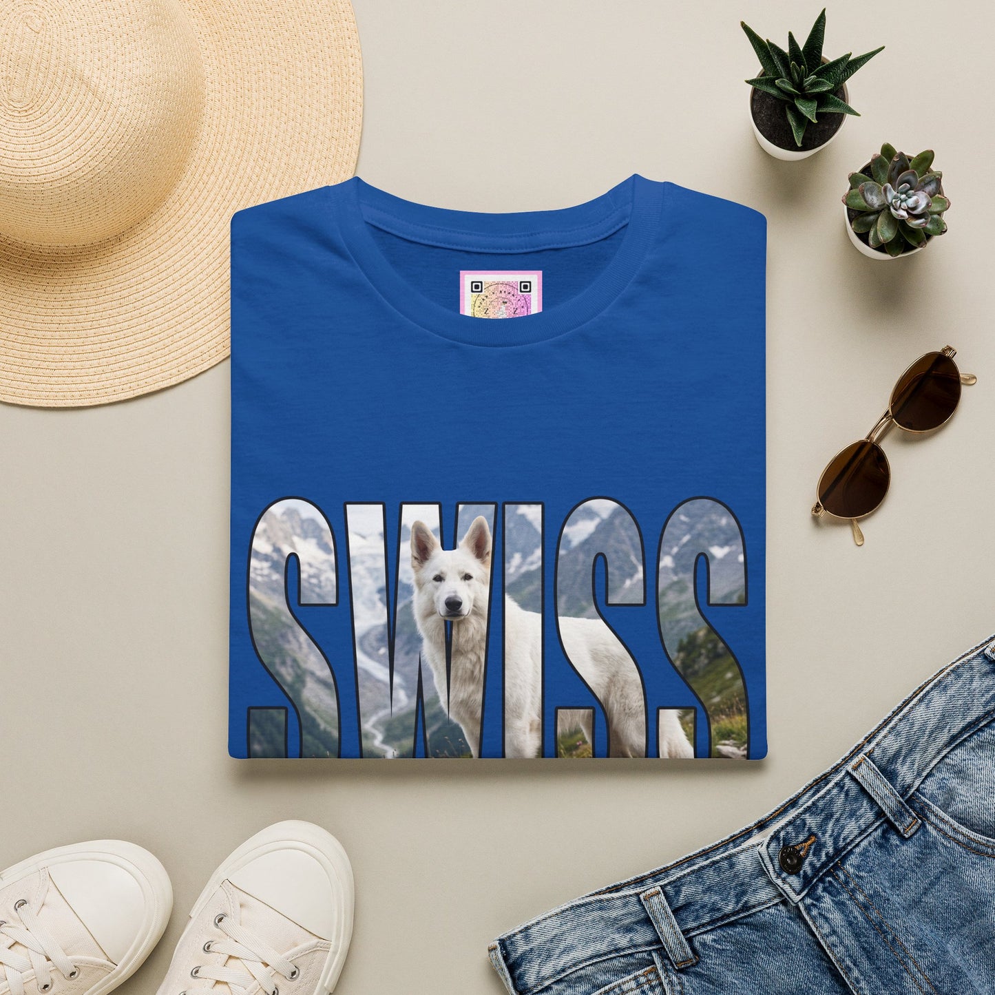 White Swiss Mountain Dog Tee Shirt
