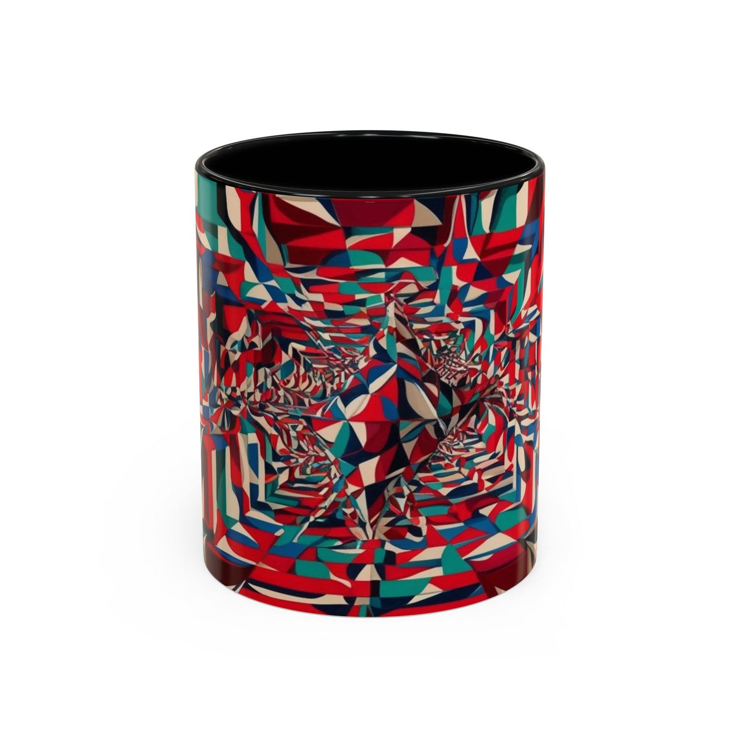Optical Illusion Accent Mug – Ceramic Coffee Cup