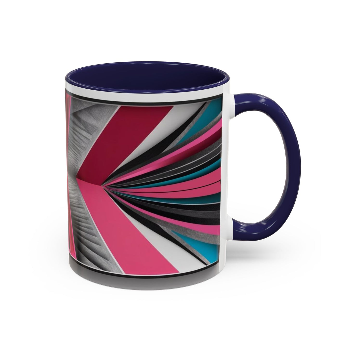 Optical Illusion Accent Mug – Ceramic Coffee Cup