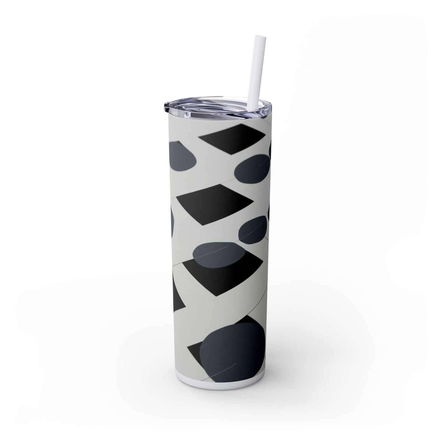 Optical Illusion Skinny Tumbler with Straw, 20oz