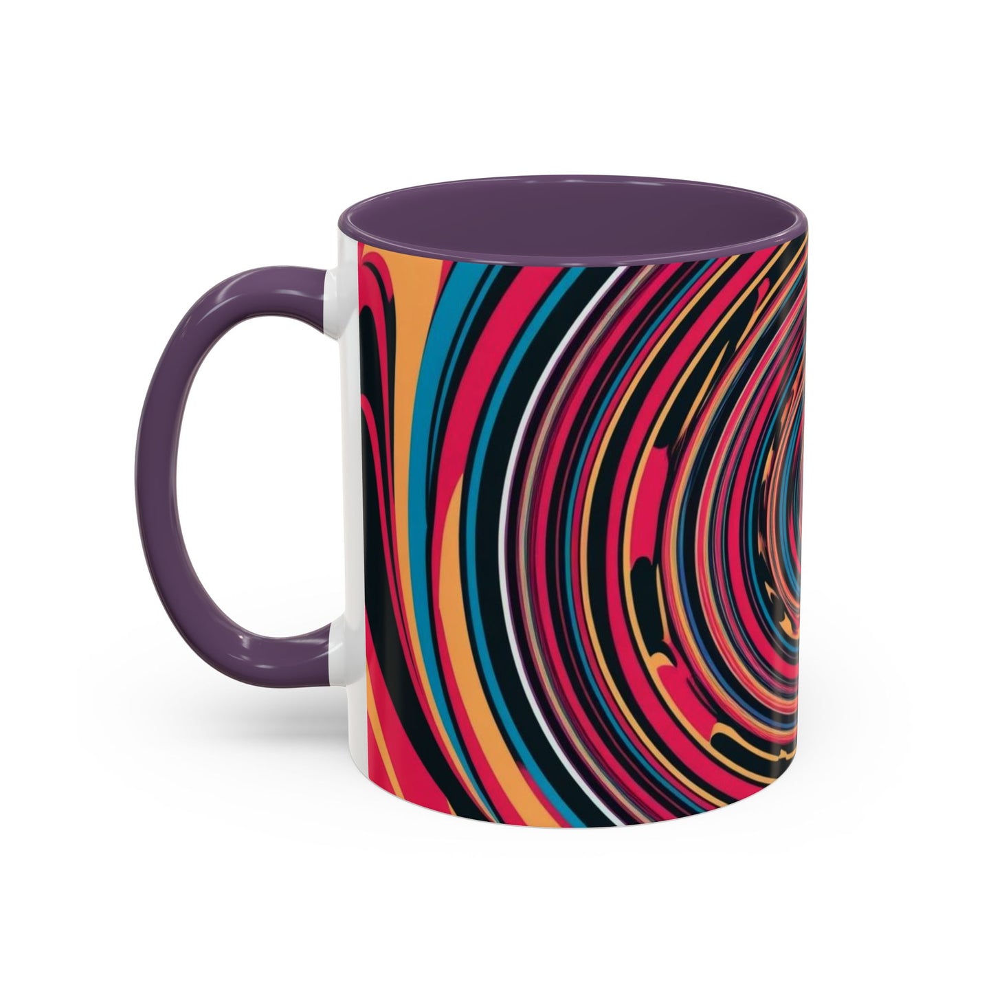 Optical Illusion Accent Mug – Ceramic Coffee Cup