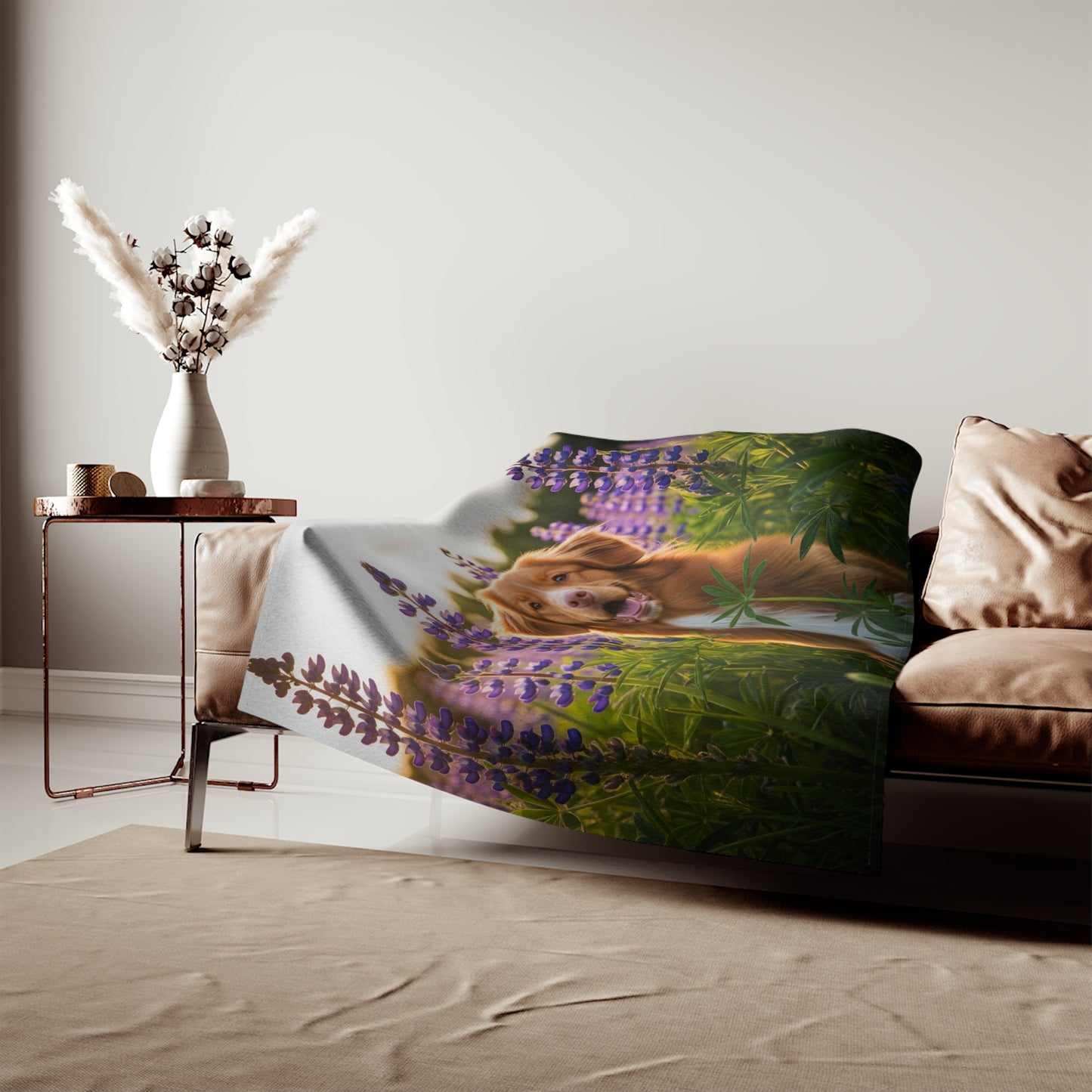 Manta tipo sudadera con diseño de perro perdiguero de Nueva Escocia