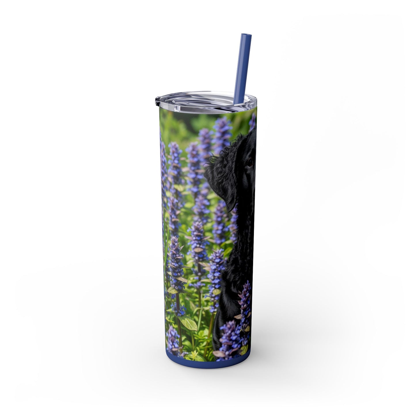 Gobelet isotherme à paille en forme de retriever à poil frisé, 590 ml