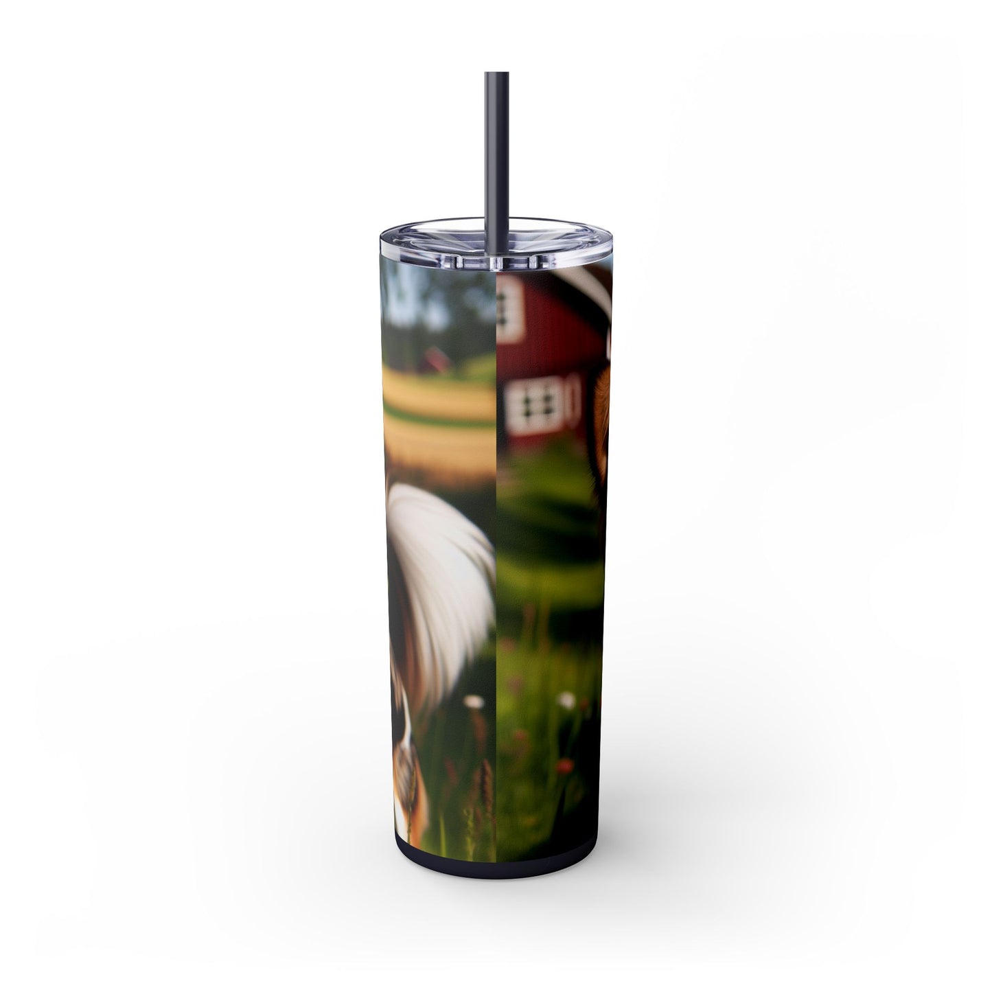 Skinny Tumbler with Straw – 20 oz Stainless Steel Cup