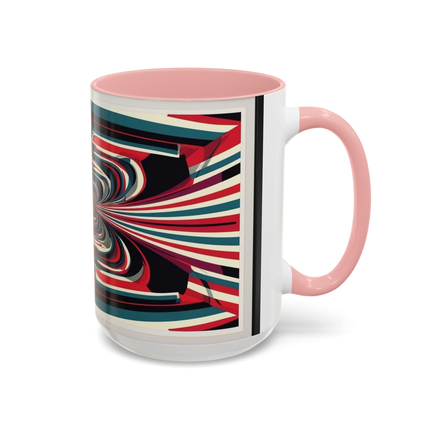 Optical Illusion Accent Mug – Ceramic Coffee Cup
