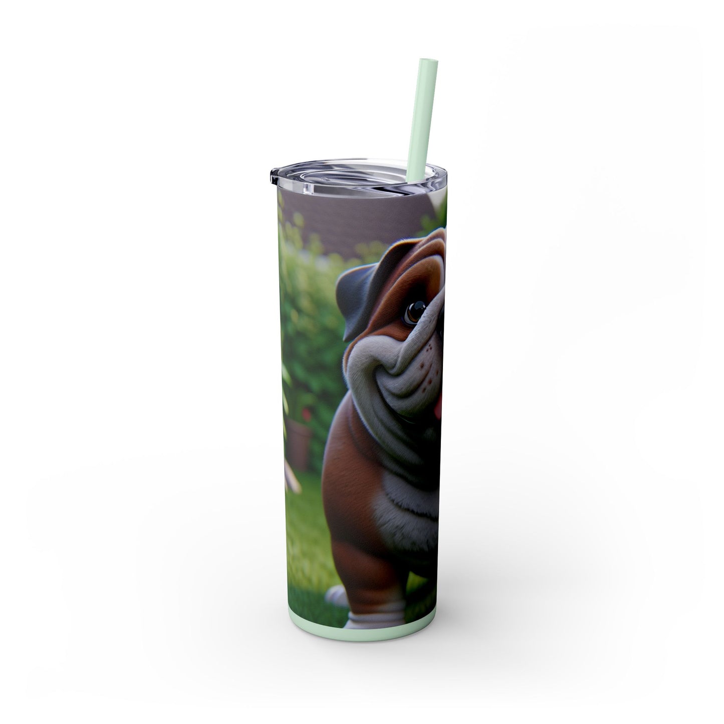 Olde English Bulldogge Tumbler with Straw, 20oz