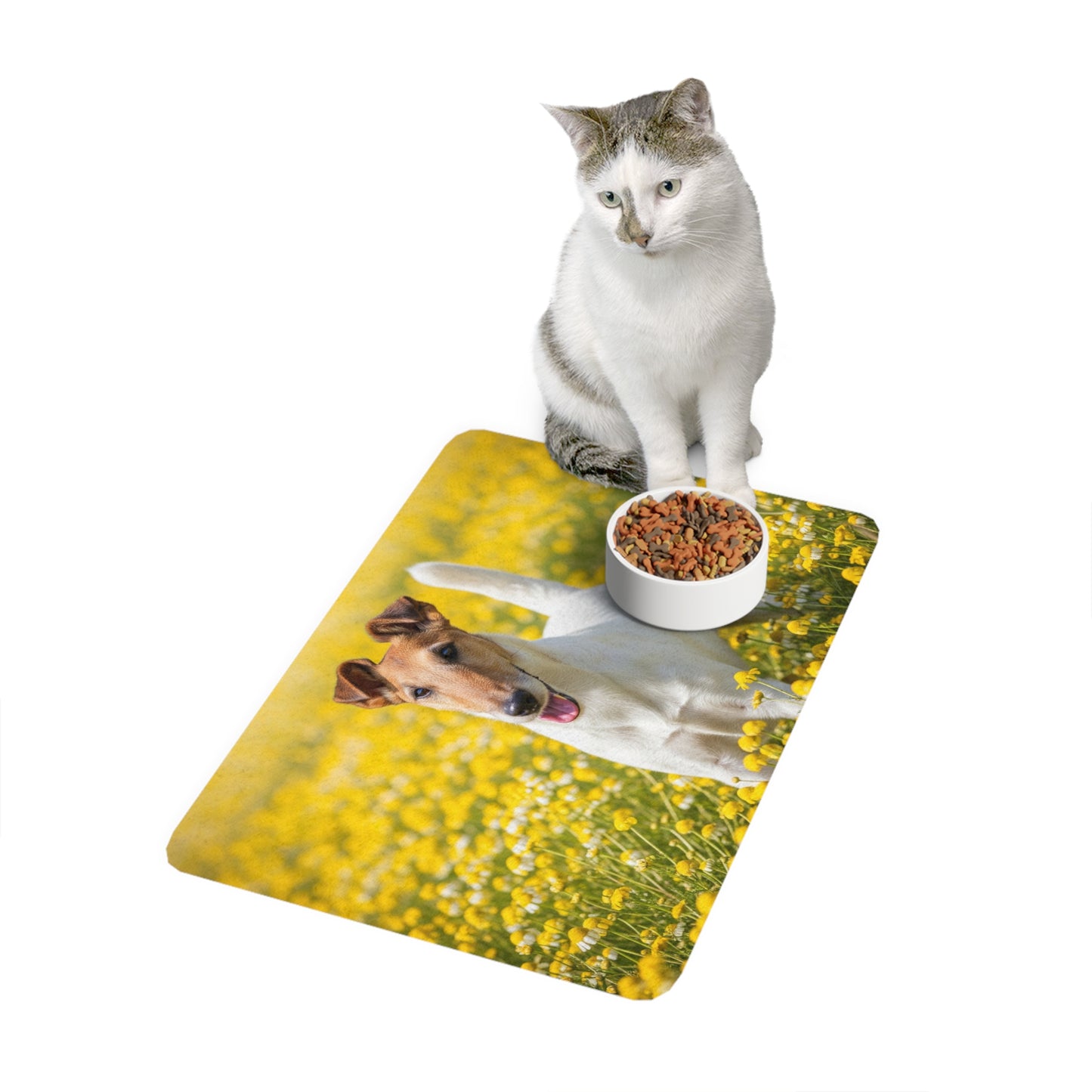 Pet Food Mat (12x18) - Smooth Fox Terrier