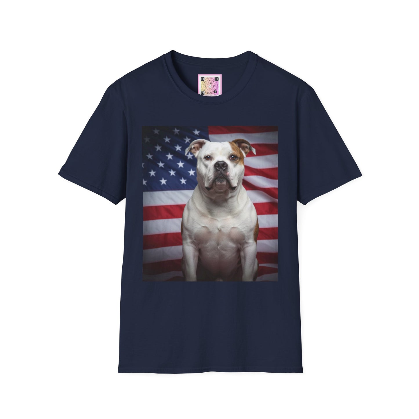 Patriotic T-Shirt — American Flag Dog Tee